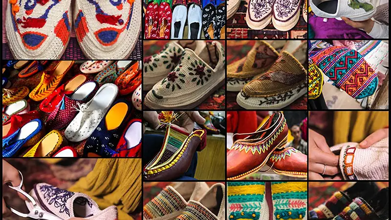 معرفی کامل سوغات کاشان؛ از گل محمدی تا فرش کاشان 10 گیوه سوغاتی کاشان