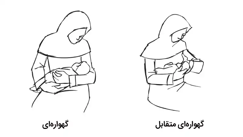 همه چیز درباره تغذیه با شیر مادر 4 آموزش وضعیت شیردهی درست