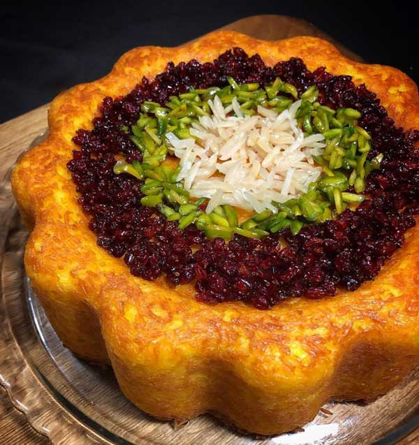 40 مدل تزئین ته چین مرغ 2 تهچین مرغ